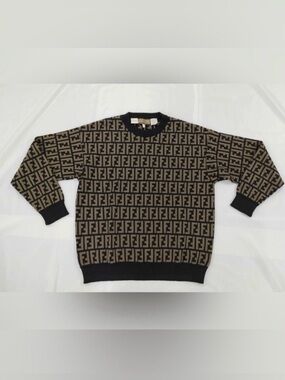 NEW FENDI VINTAGE  Zucca Monogram Sweater L /XL ( size 40 euro )